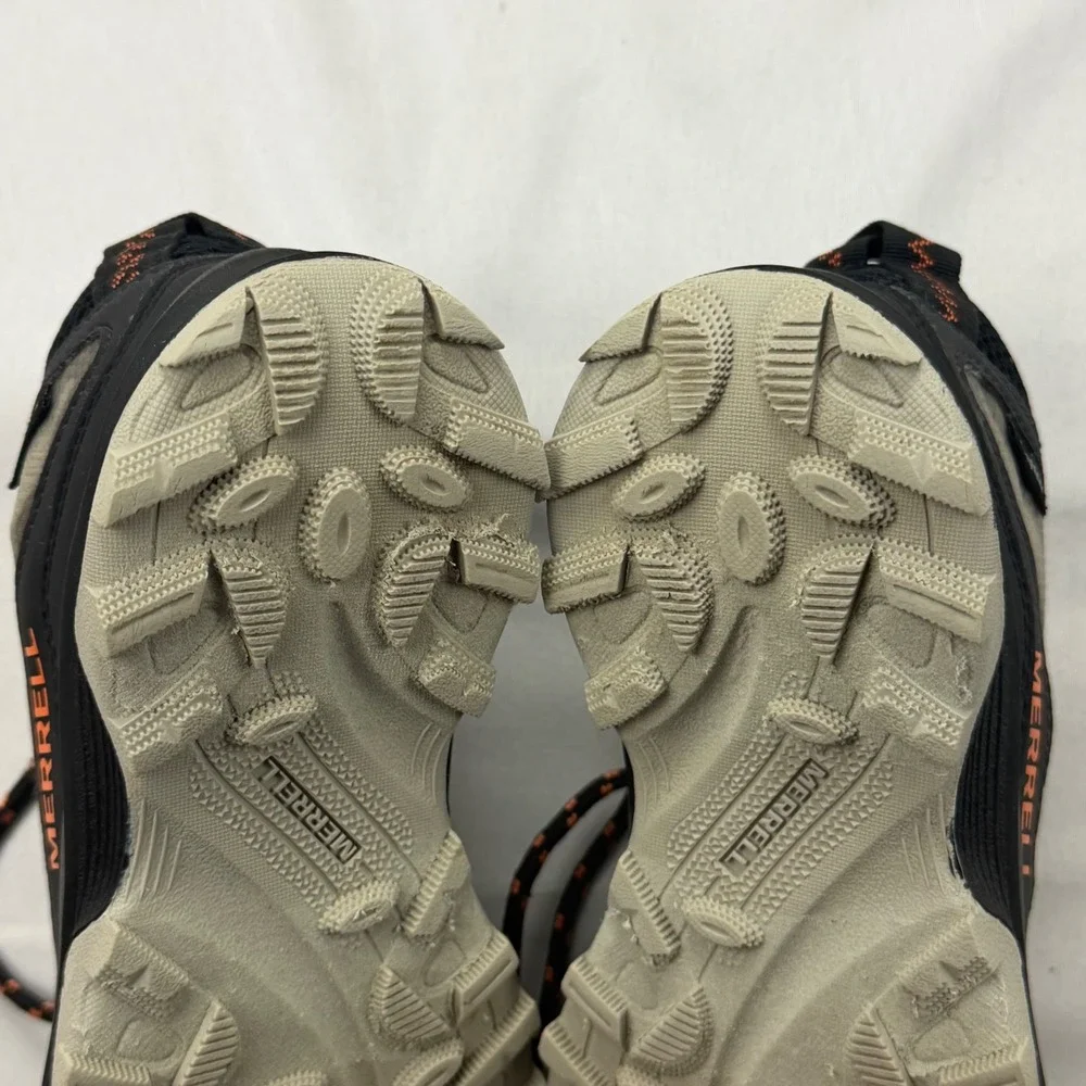 Merrell Moab Speed Low Waterproof Kids Size 13.5M Black Orange Hiking Shoes